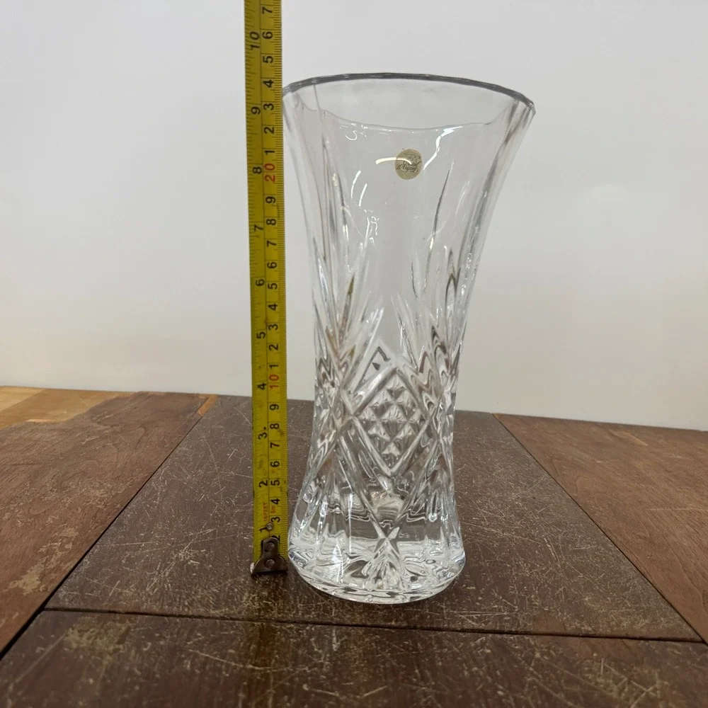 Cristal d'Arques France Genuine Lead Crystal‎ Vase Diamond Cut Design